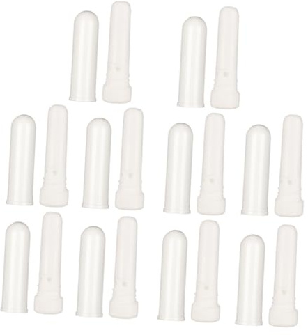 LOLIPPYY Tubi Inalatori Nasali di Colore Chiaro per Oli Essenziali 10 Pezzi in Plastica Portatili per Aromaterapia, Apertura delle Vie Respiratorie, per Viaggio e Scuola