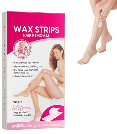 Strisce Depilatorie Corpo Alla, 20 Strisce Pronte All'Uso, Strisce Di Cera Fredda Doppia Faccia, Adatte A Pelli Sensibili, Effetto Calmante, Depilazione Precisa Facile Da Usare E Rimuovere, cream2