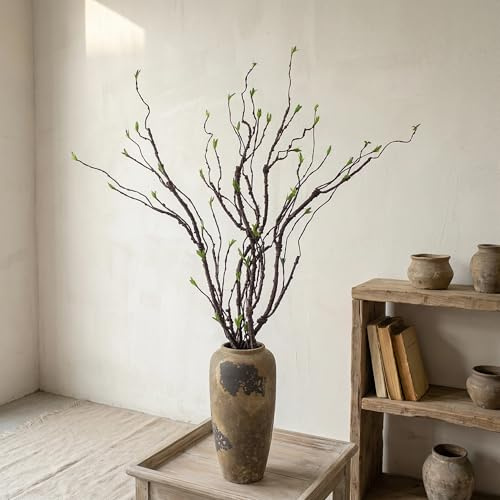 CEGIKMOQ 40 inch Bendable Artificial Tree Branches Simulation Tree Vine Wall Tree or Habitat Décor 4-Pack Suitable for Living Room Balcony guardrail pet Climbing and Holiday Decoration Hanging Plants