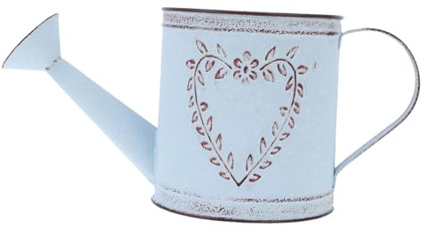 ANDRESLAD Regadera Metálica Vintage para Jardín y Decoración Interior Maceta Decorativa de Hierro para Plantas y Flores Diseño Europeo Rústico para Hogar y Exteriores