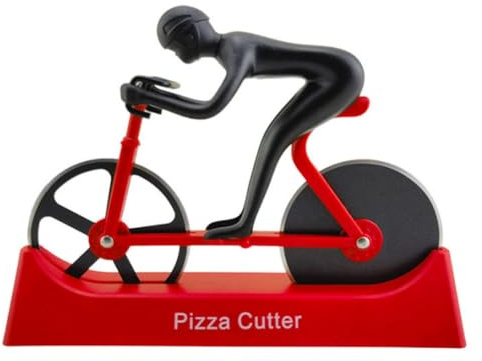 CUEMOON Tagliapizza Bicicletta, Rotelle Tagliapizza, Rotelle da Taglio in Acciaio Inox, con supporto 19 cm