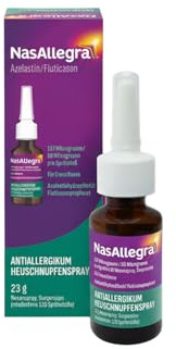 NasAllegra® Heuschnupfenspray | Antiallergikum | Erste rezeptfreie 2-in-1 Wirkstoffkombination aus Antihistaminikum + Glukokortikoid | Schnelle Wirkung in 5 Minuten*