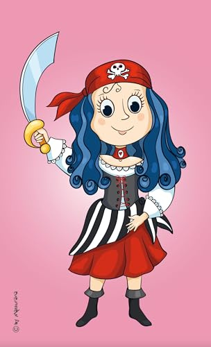Piraten – Mädel flagge, piratenfahne, ultra-chiffsflaggentuch/30 x 20 cm