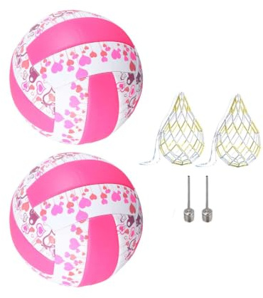 HERCHR Palla da pallavolo Soft Touch Taglia 5 2PCS Palle da pallavolo indoor PU Palla da pallavolo Soft Indoor Outdoor Sport di sabbia per piscina Palestra Allenamento Pratica