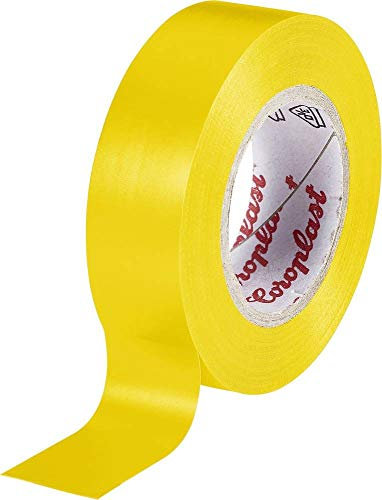 Coroplast 302 302-25-YE - Cinta aislante (25 m x 15 mm), color amarillo