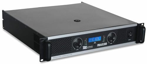 Power Dynamics PDA-B1500 Amplificador profesional 2 x 500W a 8 ohmios, 2x 750W 4 Ohms, 2x 1000W 2 Ohms, entradas con jack o XLR, salidas con speakon o borne, limitador y crossover incorporado