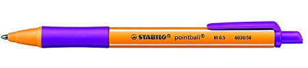 Stabilo Kugelschreiber, einziehbar, mit violetter Tinte, 3 Stück