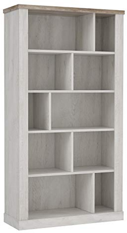 FORTE DURO Regal, Holzwerkstoff, Pnie Weiß /Antikeiche, 114,4 x 212 x 41,3 cm