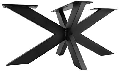 Natural Goods Berlin 1x Tisch-Gestell Spider | Schwerlast Tisch-Beine aus Metall in Schwarz | Einfache Montage | Tisch-Kufen für DIY-Projekte wie Couchtisch & Esstisch | Tisch-Füße 43x58x98cm