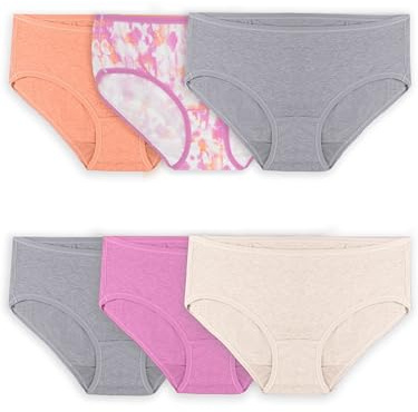 Fruit of the Loom Women's 360 Underwear, High Performance Stretch for Effortless Comfort, Available in Plus Size, Cotton Blend - Hipster - 6 Pack - Colors May Vary, 8