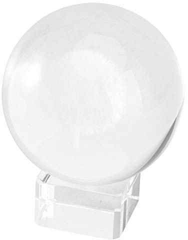 caihuashopping Fotokugel 1 Satz Kristallkugel mit Basis dekorativer Kristallhandwerk (weiß) Glaskugel Fotografie (Color : White, Size : 6X6CM)