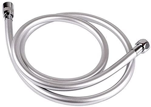 Tappeti Design Silber Glatt Explosionsgeschützt Flexibel Hotel PVC Hochdruck-Duschschlauch Langer Schwenkanschluss Hitzebeständige Badrohre-1,5 m