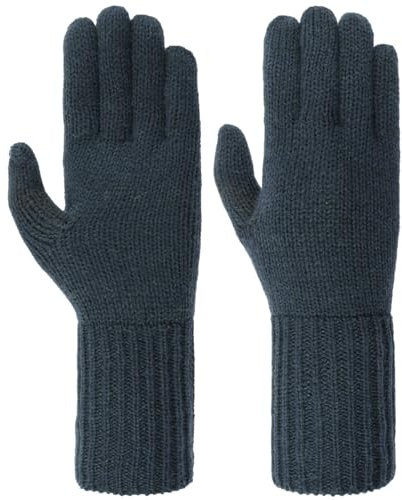 Seeberger Liva Feinstrick Fingerhandschuhe Strickhandschuhe Damenhandschuhe Damen - Winter Herbst-Winter - One Size dunkelblau