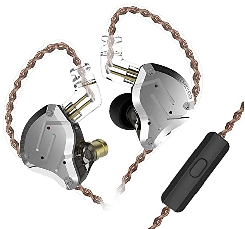 KZ ZS10 Pro 4BA+1DD Bass Drive In-Ear-Kopfhörer,HiFi-Stereo-Ohrhörer,schweißfest,Sport-Kopfhörer,geräuschisolierende Monitore für Musiker,DJ-Kopfhörer,2-poliges abnehmbares Kabel-Schwarz Kein Mikrofon