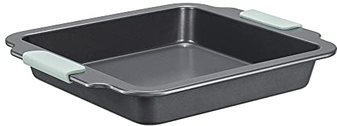 Navaris Brownie Backform 23x23cm - Brownieform eckig mit Silikon Griffen - Kuchenform Auflaufform quadratisch - Backrahmen mit Antihaftbeschichtung