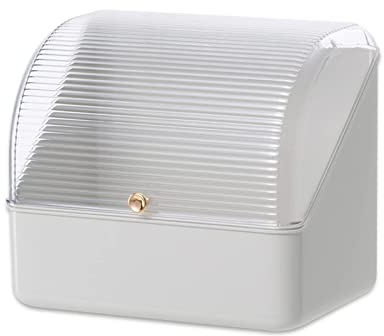 Galatée Anti-polvere Organizzatore Trucco Scrivania Cassetti di Stoccaggio Gioielli in Plastica Scatola di Immagazzinaggio Cosmetici Contenitore Vari per la Casa Scatola, Bianco B, 26 * 18 * 23cm