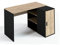 Amazon Brand - Movian Lodi corner desk with storage, computer desk, Oak-Black, 120x90x77cm (LxWxH)