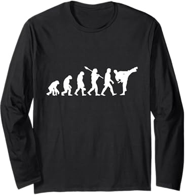 Aikido Evolution - aikido aikido fighter aikido suit aikido Long Sleeve T-Shirt