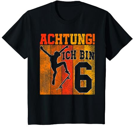6. Geburtstag Skateboard Jahrgang Skater 6 Jahre alt T-Shirt