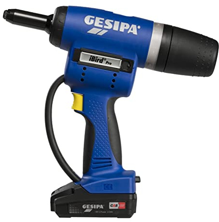 Gesipa Akku Blindnietgerät iBird Pro (Setzkraft 20000 N; Gerätehub 25 mm; 18V, 2Ah; inkl. Akku und Ladegerät) 1679683