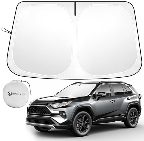 SHINEHOME for Toyotа RAV4 2019-2023 2024 2025 2026 Windshield Sun Shade Custom Fit RAV-4 SUV TRD Off-Road, LE XLE Premium Limited Foldable RAV4 Sunshade, UV Block & Protector Rav4 Accessories