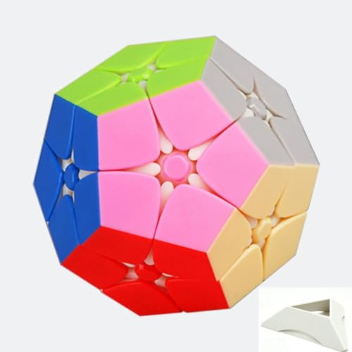FunnyGoo Shengshou 2x2x12 Megaminx Dodekaeder Block Puzzle 2x212 Oberfläche Gigaminx Twist magische Puzzles Würfel Aufkleber-freies Mehrfarbenspielzeug mit Würfelständer Stickerless