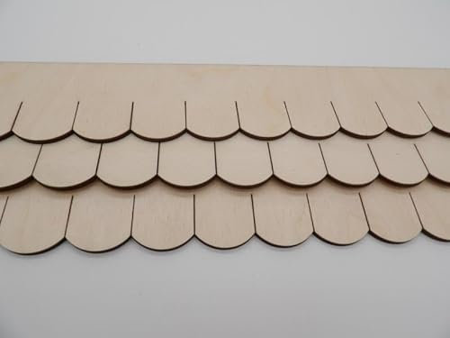 3 Sets Holzschindelstreifen Biberschwanz 32 mm Manufaktur Martinshof Weihnachten, Krippe, Pyramide, Dekoration, Deko, Holz, Bastelholz