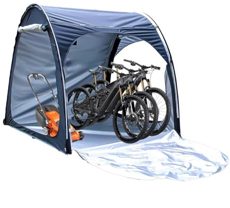 ZYHNNKL La Tente de vélo Peut être épissé, Tente de Rangement de vélo pour 2/3/4/5 vélos, abri de Moto, Noir