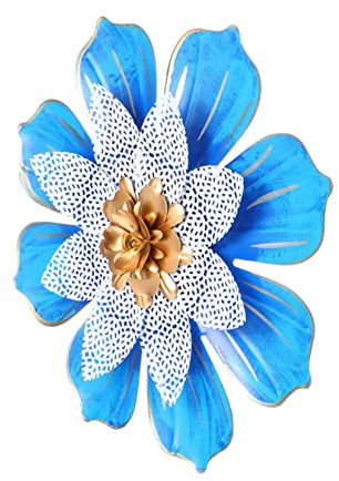FUNOMOCYA Flower Art Decor Wall Hanging Boho Flower Decoration Iron Wall Ornament