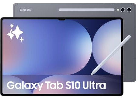 Samsung Galaxy Tab S10 Ultra AI Tablet, Android Tablet, 12GB RAM, 512GB Storage, AMOLED Display, Anti-Reflection, S Pen Included, Moonstone Blue, 3 Year Samsung Extended Warranty (UK Version)