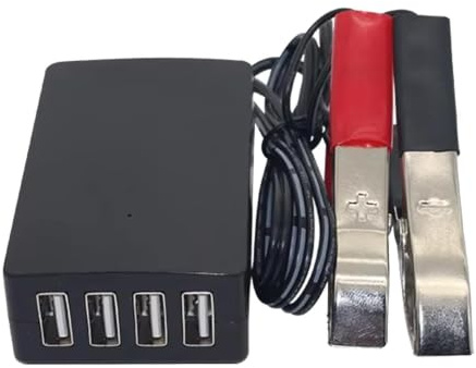 Stronrive Cargador de batería de 12-24 V, Cargador de batería para automóvil | Cargador de Coche rápido de 12 V a 24 V - Cargador de Motocicleta, Cargador de Coche USB de Carga rápida para Ordenador