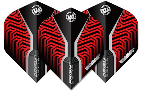 WINMAU Dart Flight - Prism Delta Extra Thick 100 Micron - 1 Satz pro Packung (insgesamt 3 Dart-Flights) - Professionelles Dart Zubehör