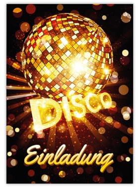 Minkocards Lot de 12 cartes d'invitation pour anniversaire, mariage, anniversaire d'enfant, disco VIP, garçons, filles, adolescents, adultes