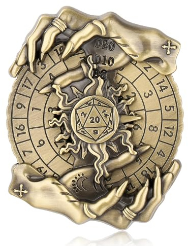 DND Wheel Dice Spiner, Magic Hand Roulette Dice, 7-in-1 Role Playing Board Game Accessories, DND Starter Set, Gift Box Included
