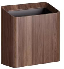 Basura Botes de basura cuadrados de madera maciza de doble barril de alto valor para sala de estar y hogar, gran capacidad, Papelera (Brown)