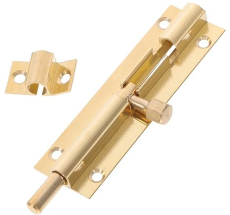 HOMOCONO Türschlossriegel Im Vintage-stil Aus Messing Robuster Schieberiegel Für Erhöhte Und Einfache Installation