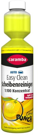 Caramba Easy Clean Scheibenreiniger Konzentrat 1:100, für die Auto-Scheibenwaschanlage, Glasreiniger für Windschutz- und Heckscheibe, 250 ml