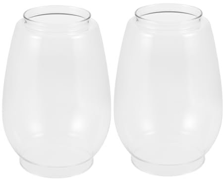 ULTECHNOVO 2stücke Kerosinlampe Glasabdeckung Vintage-öllampen-Schutz Ersatz-Glas Für Petroleumlampen Klar Robust Für Außenbeleuchtung Und Camping