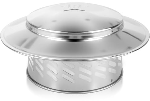 GOEDCH Ø 240mm Schornsteinabdeckung: Kamin Schornstein Abdeckung, Edelstahl 304 Kaminhaube, Dach-Regenhaube, Regenhaube, Kaminhaube, Rauchrohr Schornstein, Regenhut Einsteck für Ofenrohre