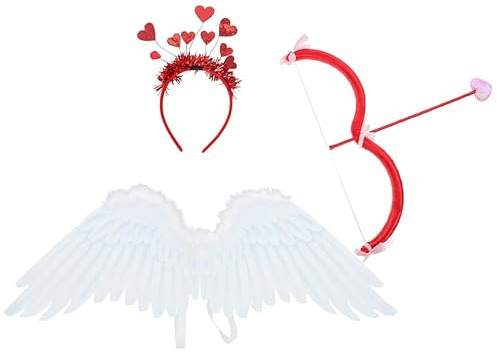 BESPORTBLE 1 Set Cupid-Bogen & Pfeile + Engelsflügel – Kostümzubehör Für Cosplay Halloween & Karneval