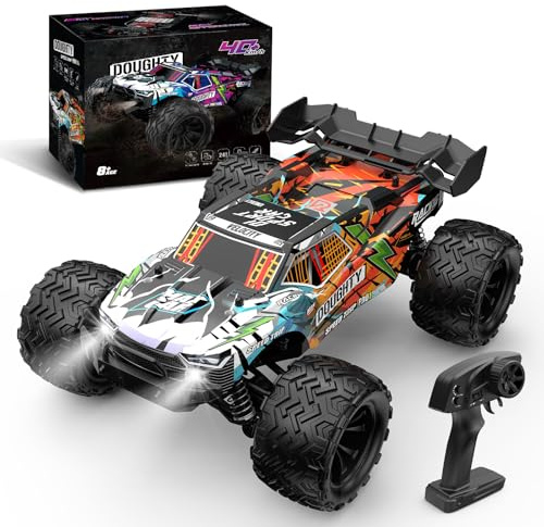 BORSCELLOR 40KM/H Remote Control Car, 1:16 Fast RC Cars for Adult, 4WD Remote Control Monster Truck High Speed 4X4 Off-Road RC Cars with 2 Batteries for Boys Adults Age 8+