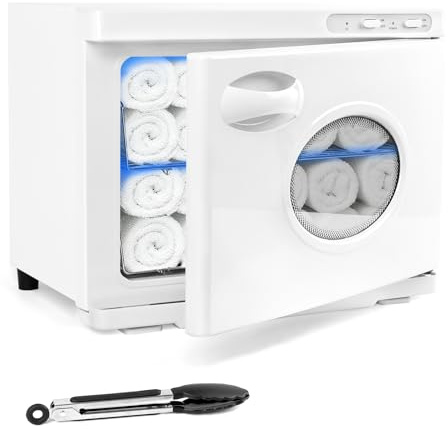 iklestar Hot Towel Warmer, 23L Professional Spa Towel Heater Cabinet with Clip, Extra Large Estheticians Towels Heating Machine for Massage Salon Barbershop, White