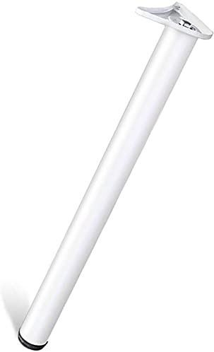 Verstellbares, robustes Edelstahl-Tischbein für Büro und Küche, weiße Oberfläche, 110 cm Höhe, perfekt für Arbeitsplatten und Möbelstütze