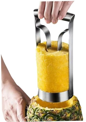 Coupe-Ananas Trancheuse En Acier Inoxydable Vide-Ananas Dissolvant De Noyau De Fruits Pour La Cuisine Anneaux Fruits 8cm Cutter Corer Slicer Core Remover Outil Cuisine