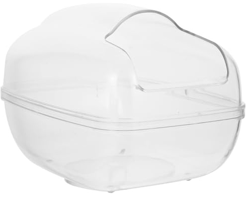 Hohopeti Bain de Sable Transparent pour Hamster Bac Anti-dérapant Plastique Robuste Salle de Bain et Sauna pour Petits Animaux Bassin Pratique pour Toilette