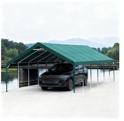 Großes, Robustes Carport-Dach Für Alle Wetterbedingungen, Geeignet Für Traktoren, LKWs, Wohnmobile Und SUVs, 16,4 X 32,8 X 6,5 Fuß(Style 1)