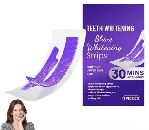 Bande Blanchiment Dentaire Violettes, Bandes Blanchissantes Dents Violettes, Purple Teeth Whitening Strips, éclaircissement Instantané Sans Peroxyde, Neutralise Le Jaune Et Illumine Le Sourire (1)