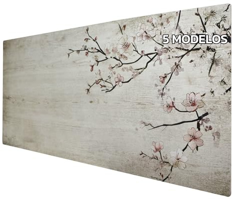Cabecero de Cama en MDF 10mm, 135x60 cm, Ref. Flor cerezo | Impresion Acrílica, Lavable y Resistente,Fácil Instalación, Hecho en España