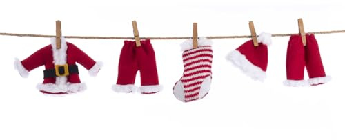 Kurt Adler 32 Inch Cloth Santa Suit Novelty Garland