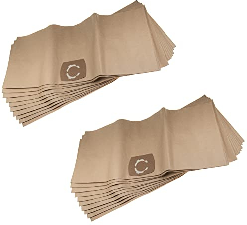 vhbw 20x sacchetto compatibile con Variolux Cleanstar 30 L, Star 3000 aspirapolvere - 33,1cm x 77,7cm beige